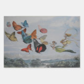 Uilen en elffeeën Natuur Illustratie Inpakpapier Vel (Voorkant 3)