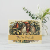 Uilen en elffeeën Natuur Illustratie Kaart (Staand voorkant)