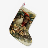 Uilen en elffeeën Natuur Illustratie Kleine Kerstsok (Voorkant (Hangend))