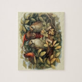 Uilen en elffeeën Natuur Illustratie Legpuzzel (Verticaal)