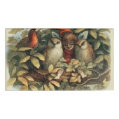 Uilen en elffeeën Natuur Illustratie Naambadge (Voorkant)