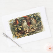 Uilen en elffeeën Natuur Illustratie Rechthoekige Sticker (Envelop)