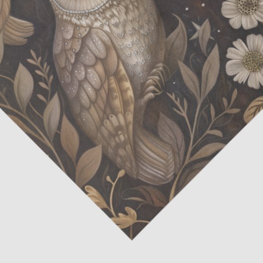 Uilen en manen Retro Decoupage Tissuepapier (Detail)