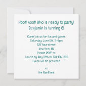 Uilen eten taart, grappige uil verjaardag uitnodig kaart (Achterkant)