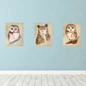 Uilen gedragen zich slecht: Collectie van Sass en Muurkunst Sets (Houten vloer)