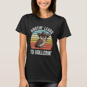 Uilen Geluid Leidt Tot Grappige Cowboy Uil T-shirt