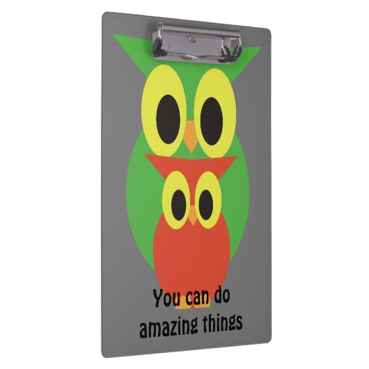 Uilen groen en rood klembord (Rechts)
