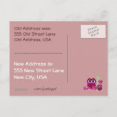 Uilen & harten We zijn verhuisd Aankondigingskaart (Achterkant)