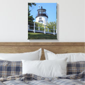 Uilen hoofd vuurtoren, Maine Canvas Print (Insitu (Slaapkamer))