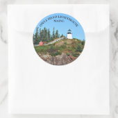 Uilen hoofd vuurtoren, Maine ronde Stickers (Tas)