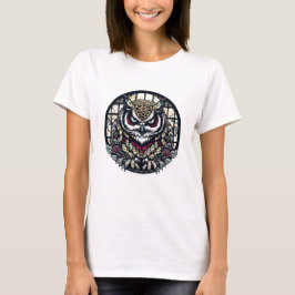 Uilen in ronde ramen t-shirt