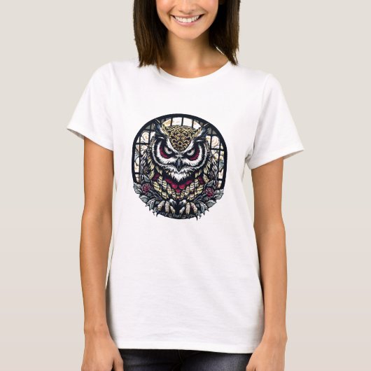 Uilen in ronde ramen t-shirt (Voorkant)