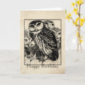 Uilen Kaart (Gele Bloem)