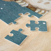 Uilen Kerstavond Nacht Santa Red Pet Legpuzzel (Zijkant)