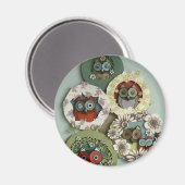 uilen magneet (Voorkant / Achterkant)