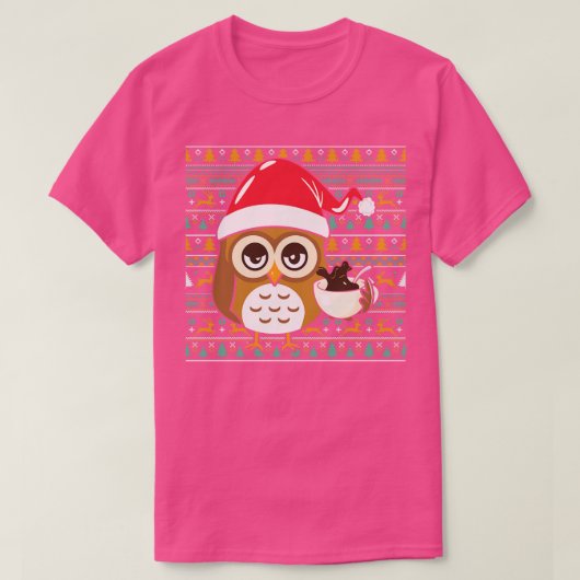 Uilen met koffie t-shirt (Design voorkant)