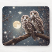 Uilen met volle maan muismat (Voorkant)