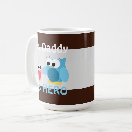 Uilen - Mijn vader, mijn held - Vaderdag Mok (Voorkant links)