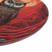 Uilen paar op de bergen snijplank (Hoek)