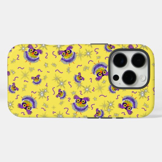 Uilen patroon Hoesje-Mate iPhone case (Achterkant (horizontaal))