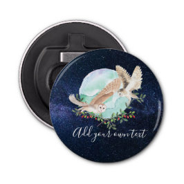 Uilen Persoonlijk gemaakt Button Flesopener