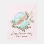 Uilen Persoonlijk gemaakt Fleece Deken (Voorkant)