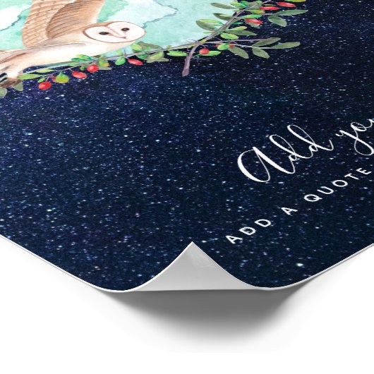 Uilen Persoonlijk gemaakt Poster (Hoek)