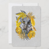 Uilen - Plant bladeren in Gray /Yellow 2021 kleure Kaart (Achterkant)