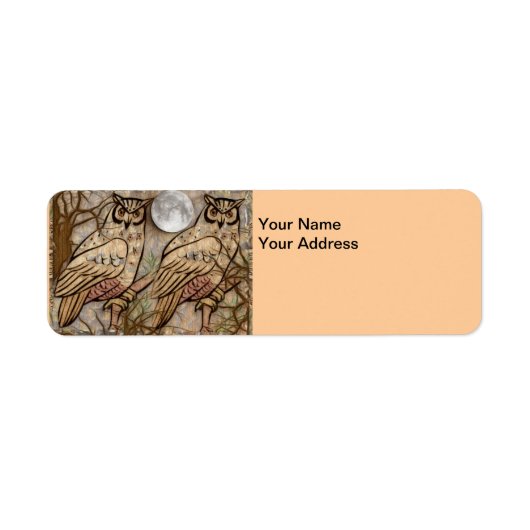Uilen retouradreslabel etiket (Voorkant)