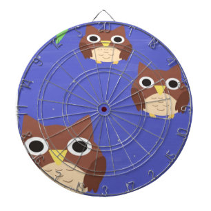 Uilen schilderen kunst dartbord