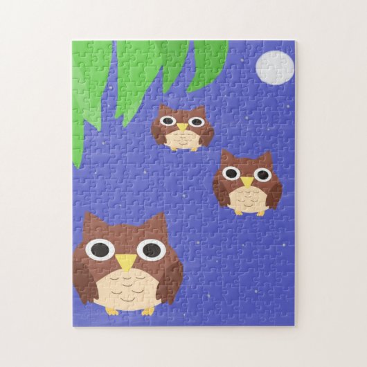 Uilen schilderen kunst legpuzzel (Verticaal)