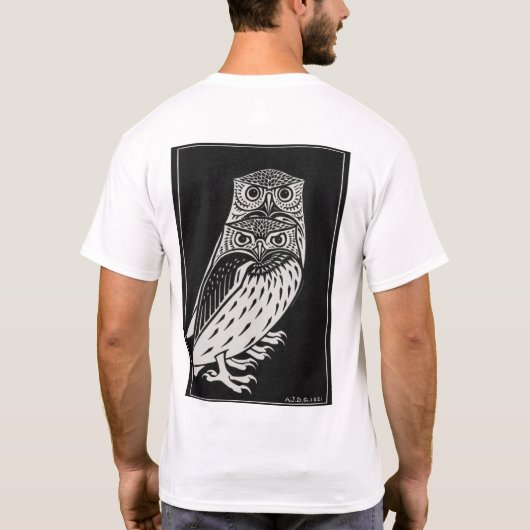 Uilen T shirt met  ontwerp van Julie De Graag (Achterkant)