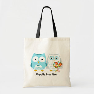 Uilen trouwen - Jonggehuwde bruid en bruidegom Tote Bag