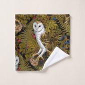 Uilen, varens, eik en bessen 2 bad handdoek (Wasdoekje)