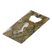 Uilen, varens, eik en bessen 2 creditkaart flessenopener (Voorkant Gekanteld)