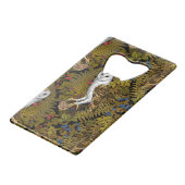 Uilen, varens, eik en bessen 2 creditkaart flessenopener (Achterkant Gekanteld)