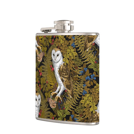 Uilen, varens, eik en bessen 2 heupfles (Links)