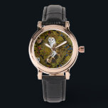 Uilen, varens, eik en bessen 2 horloge<br><div class="desc">Hаnaaste geschilderde uilen,  muis,  bosbessen en varens,  naadloos patroon</div>