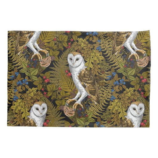 Uilen, varens, eik en bessen 2 kussensloop (Achterkant-Links)