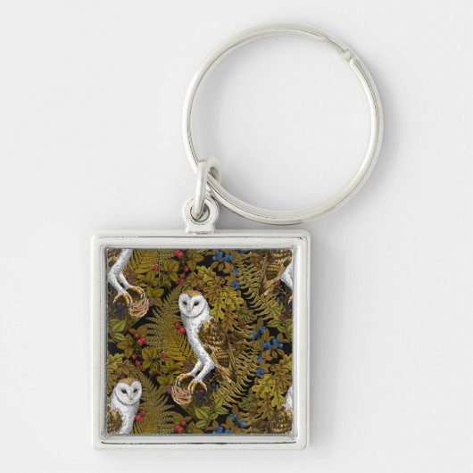 Uilen, varens, eik en bessen 2 sleutelhanger (Voorkant)