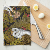 Uilen, varens, eik en bessen 2 theedoek (Quarter Fold)