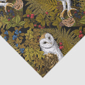 Uilen, varens, eik en bessen 2 tissuepapier (Detail)