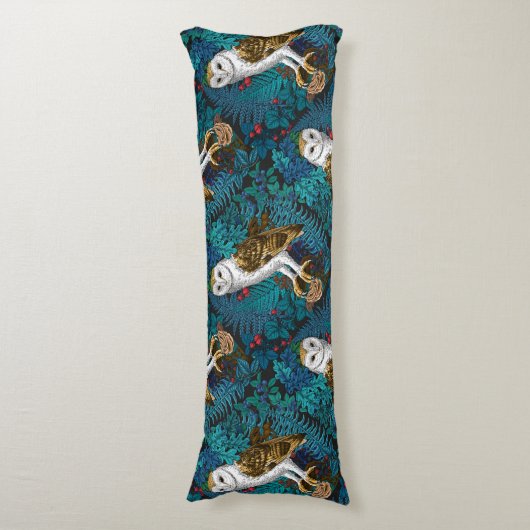 Uilen, varens, eik en bessen 3 lichaamskussen (Voorkant Verticaal)