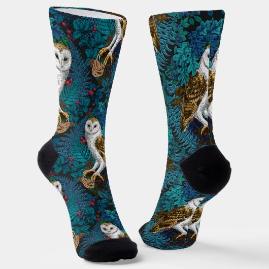 Uilen, varens, eik en bessen 3 sokken (Gebogen)