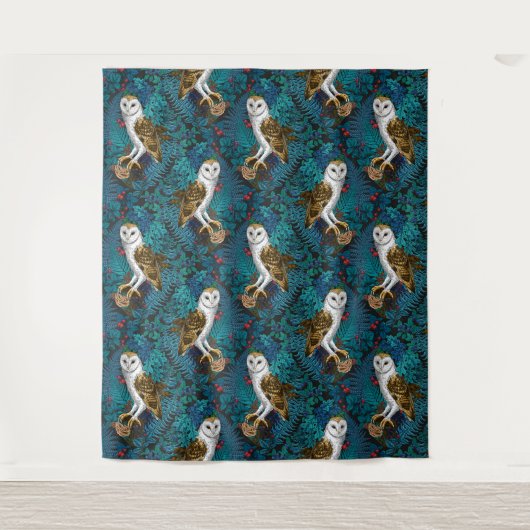 Uilen, varens, eik en bessen 3 wandkleed (Voorkant)