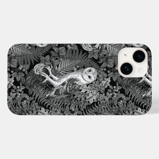 Uilen, varens, eik en bessen 4 Case-Mate iPhone case (Achterkant (horizontaal))