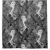 Uilen, varens, eik en bessen 4 douchegordijn (Voorkant)