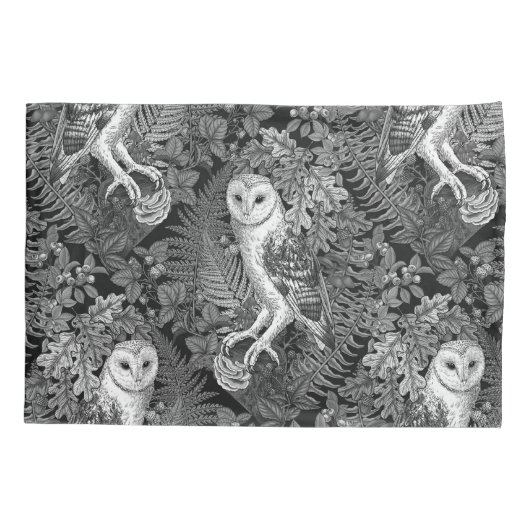 Uilen, varens, eik en bessen 4 kussensloop (Achterkant-Links)