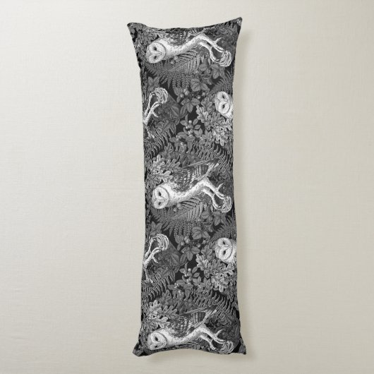 Uilen, varens, eik en bessen 4 lichaamskussen (Achterkant (Verticaal))