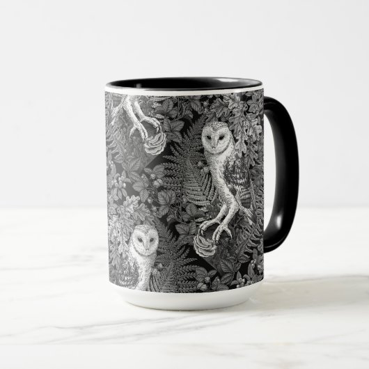 Uilen, varens, eik en bessen 4 mok (Voorkant rechts)